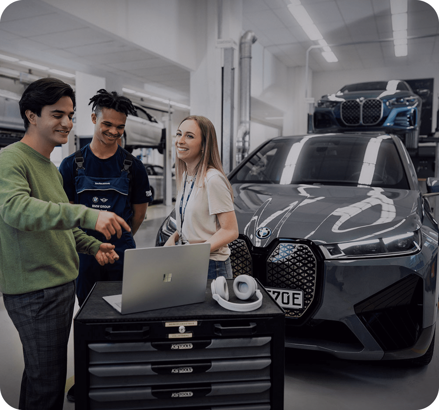 successful car dealership digital marketer discussing Google ads success for business, automotive marketing
